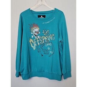 The Offspring Band Sweatshirt Let The Bad Times Roll Graphic Teal Torrid Size XL